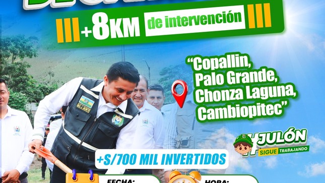 MPB inicia Proyecto de Mejoramiento de Infraestructura Vial en el Distrito de Copallin y anexos. 