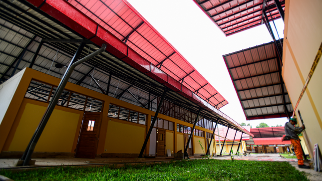 Colegio agroindustrial del Valle del Shambo registra más del 70 % de avance en su construcción