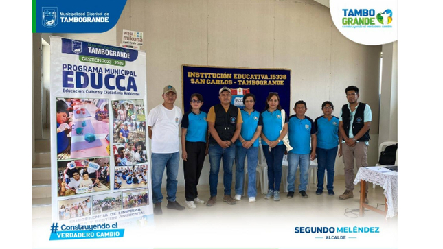 alumnos de la I.E N° 15338 san carlos- la peñita son capacitados sobre educación ambiental y reforestación