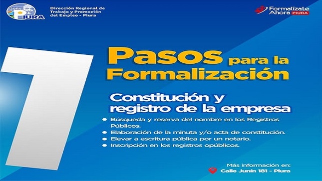 En la Dirección Regional de Trabajo, te guiamos paso a paso para que formalizar tu negocio sea una decisión sencilla y poderosa. Estos son los 5 pasos para formalizarte. Da el primer paso hoy y haz que tu esfuerzo cuente.