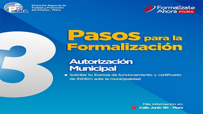 En la Dirección Regional de Trabajo, te guiamos paso a paso para que formalizar tu negocio sea una decisión sencilla y poderosa. Estos son los 5 pasos para formalizarte. Da el primer paso hoy y haz que tu esfuerzo cuente.