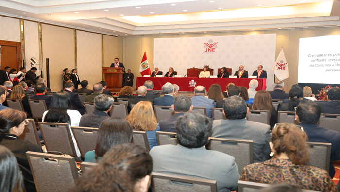 Vicepresidente del Tribunal Constitucional, magistrado Helder Domínguez, participó en ceremonia por 94 aniversario de creación del JNE