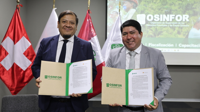 Archivo JPGE del OSINFOR y Basel Institute firman convenio para impulsar la gestión forestal sostenible desde las comunidades