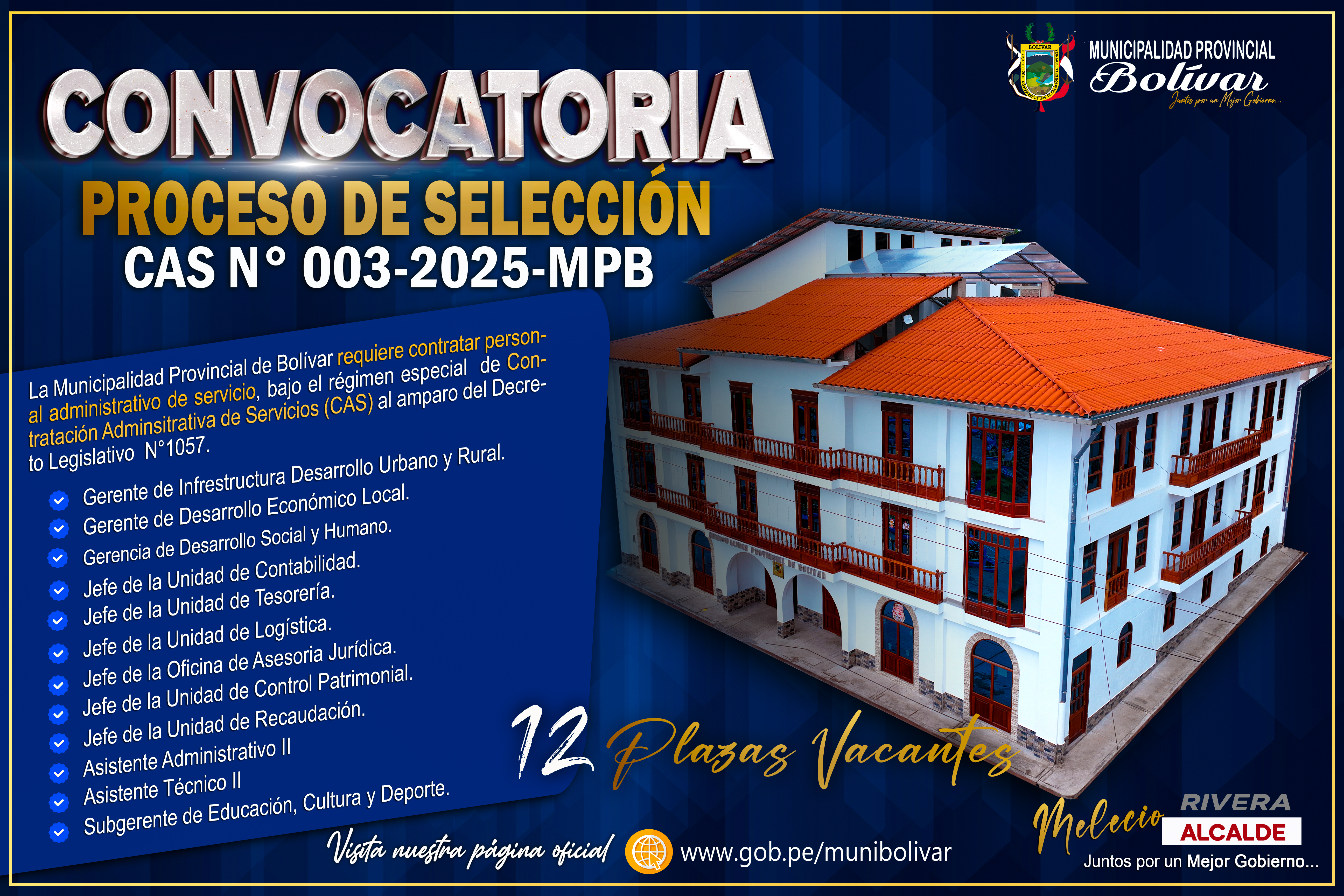CONVOCATORIA CAS N°003-2025