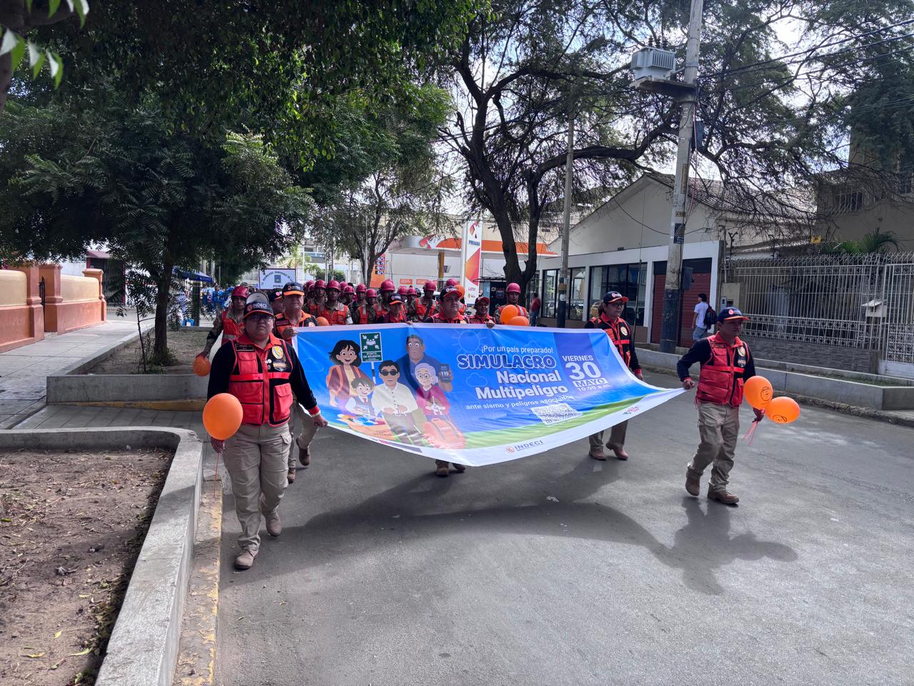 Exitoso pasacalle previo al Simulacro Nacional Multipeligro