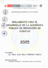 Vista preliminar de documento Reglamento para el desarrollo de la Audiencia Publica de Rendicion de Cuentas I Etapa 2025