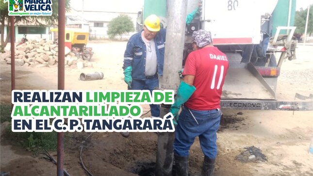 trabajo de limpieza y desatoro del sistema de alcantarillado