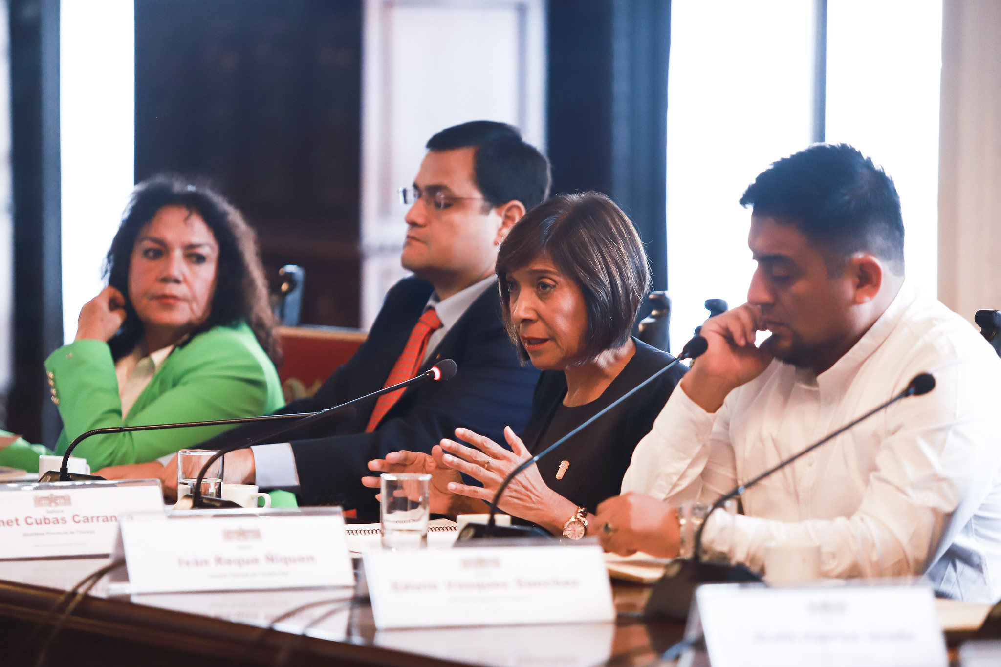alcaldesa en la reunión de trabajo con la presidenta Dina Boluarte
