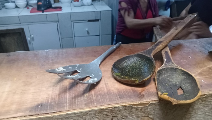 Utensilios en mal estado