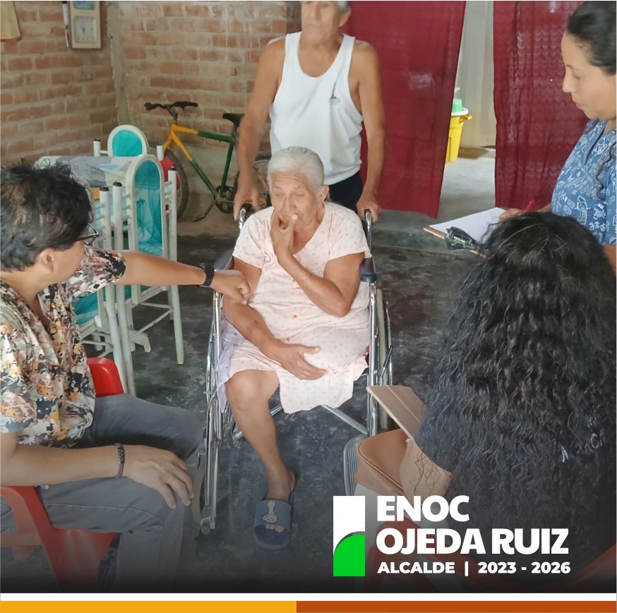 visitas domiciliarias a personas con discapacidad en diversas zonas del distrito.
