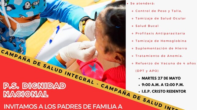 Puesto de Salud de Dignidad Nacional realizará Campaña de Salud Integral