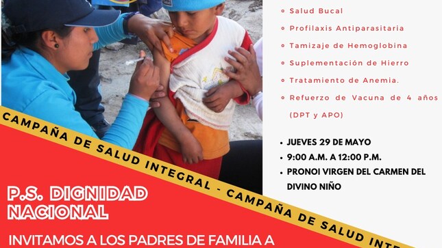 Puesto de Salud de Dignidad Nacional realizará Campaña de Salud Integral