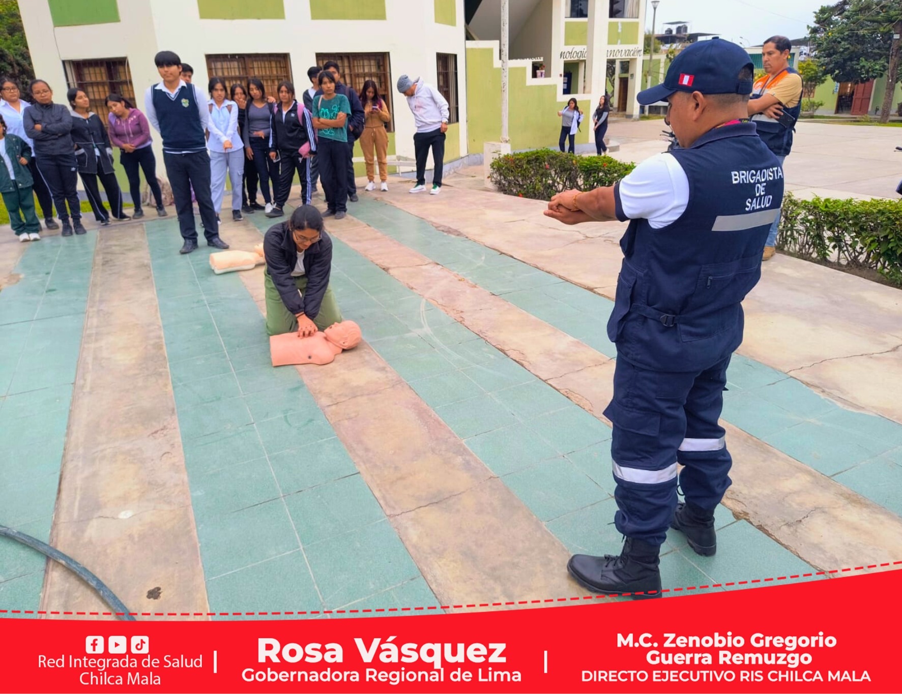 Capacitación de Brigadistas Comunitarios en el Instituto Superior Tecnológico San Pedro del Valle de Mala del distrito de Mala - Cañete