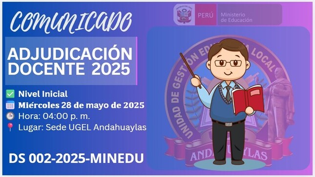 Adjudicación Docente 28052025