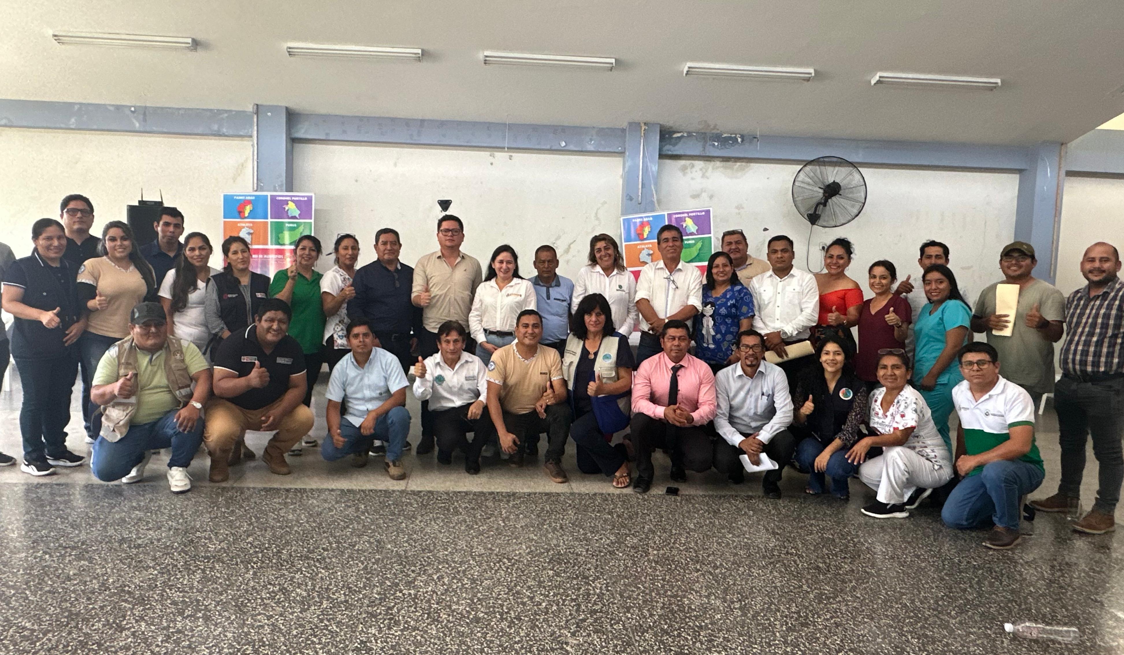 Participantes en primera reunión técnica multisectorial regional para la construcción de municipios, ciudades y comunidades saludables de Ucayali 2025