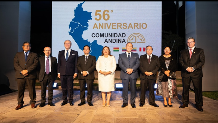 Vicepresidente del Tribunal Constitucional Helder Domínguez participó en ceremonia por 56 aniversario de la Comunidad Andina