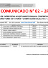 Vista preliminar de documento Comunicado 2 -2P ENTREVISTAS