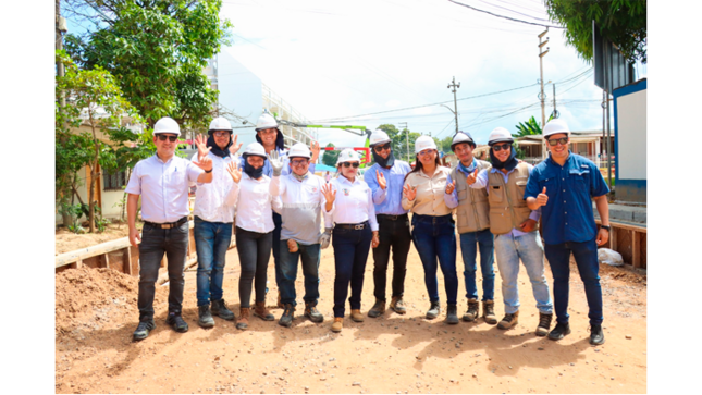 Alcaldesa inspecciona construcción de Ricardo Palma. 