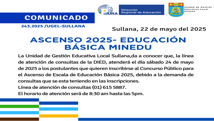 Comunicado N°243-2025