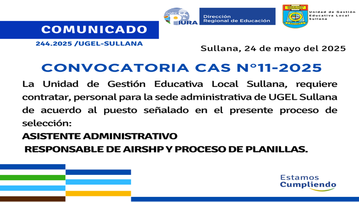 Comunicado N°244-2025
