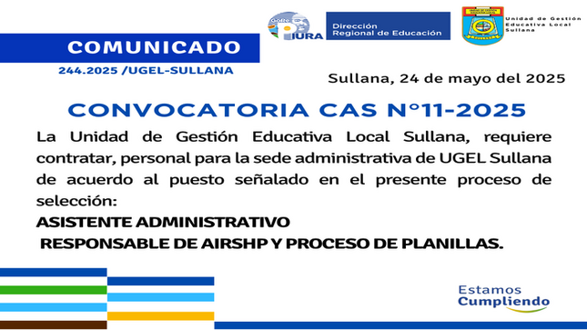 Comunicado N°244-2025