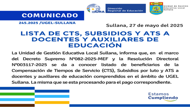 Comunicado N°245-2025