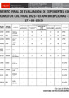 Vista preliminar de documento [ Ver CUADRO DE MERITO FINAL DE EVALUACION DE EXPEDIENTE ETAPA EXCEPCIONAL 3 ] 27-05-2025