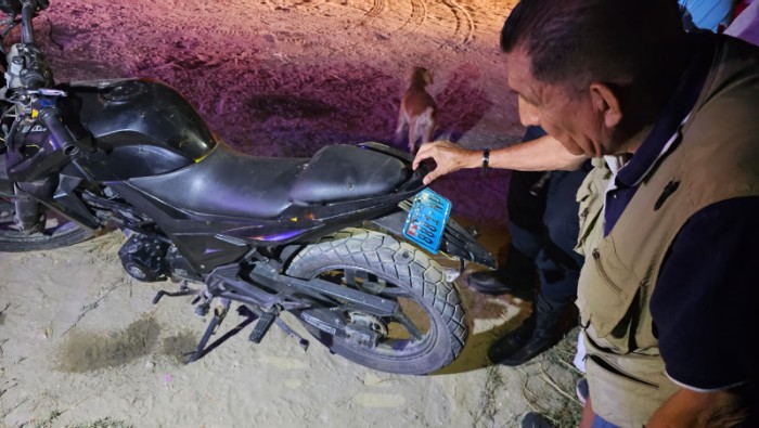 Encuentran moto sospechosa