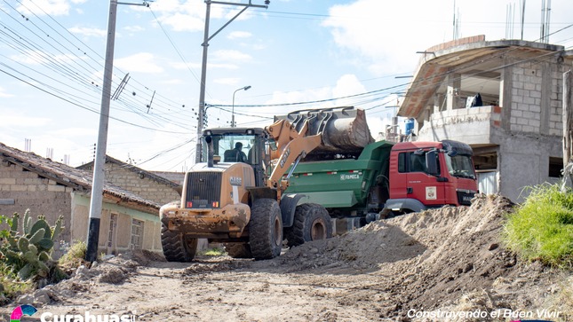 Continúan los Trabajos de Mantenimiento de Vías en el Barrio Ayaurco Distrito de curahuasi