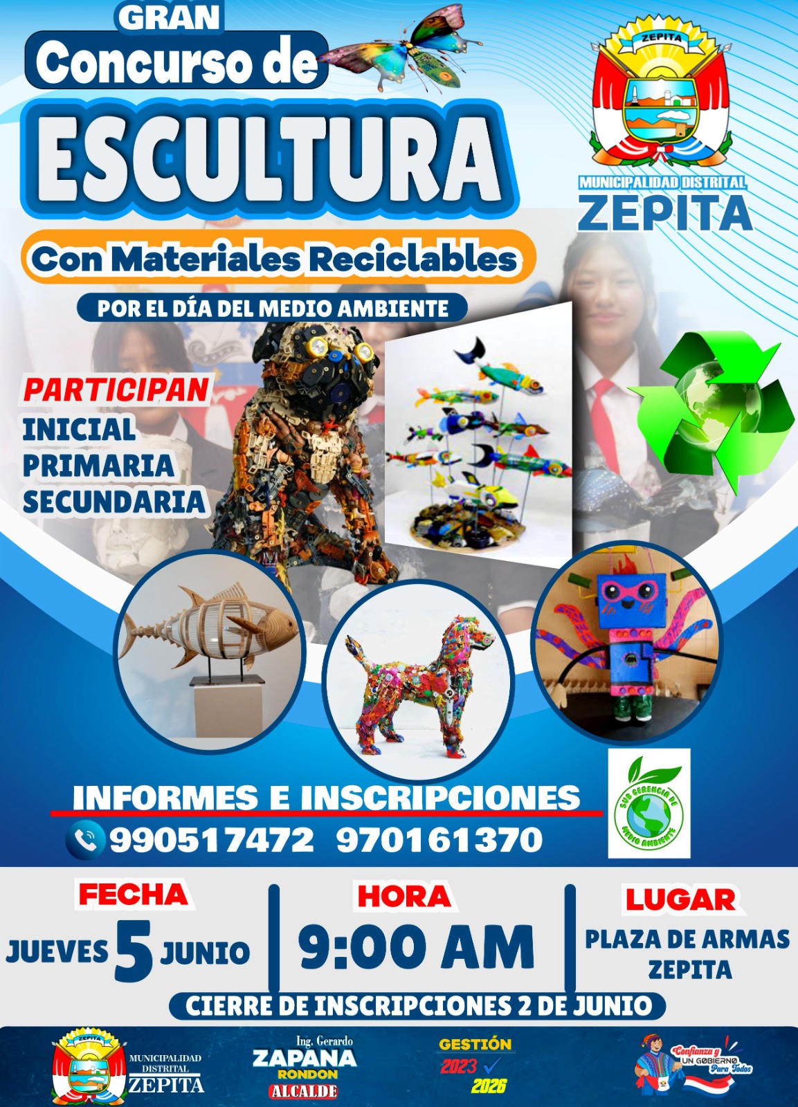 I Gran concurso de Escultura con materiales reciclables -Zepita