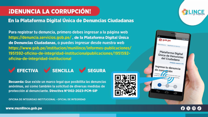 Plataforma digital única permite denunciar corrupción de forma anónima y segura
