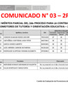 Vista preliminar de documento Comunicado 3 -2P CUADRO PARCIAL