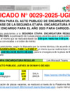 Vista preliminar de documento COMUNICADO N 29-2025-CE CONVOCATORIA ACTO PUBLICO DE ENCARGATURA - JERARQUICOS