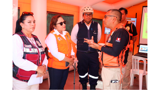Alcaldesa participa en la Activación del Puesto de Comando Avanzada (PCA), en coordinación con INDECI. 