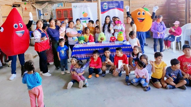 Sesión demostrativa de nutrición en el centro poblado Virgen Purísima: Promoviendo una alimentación saludable para combatir la Anemia