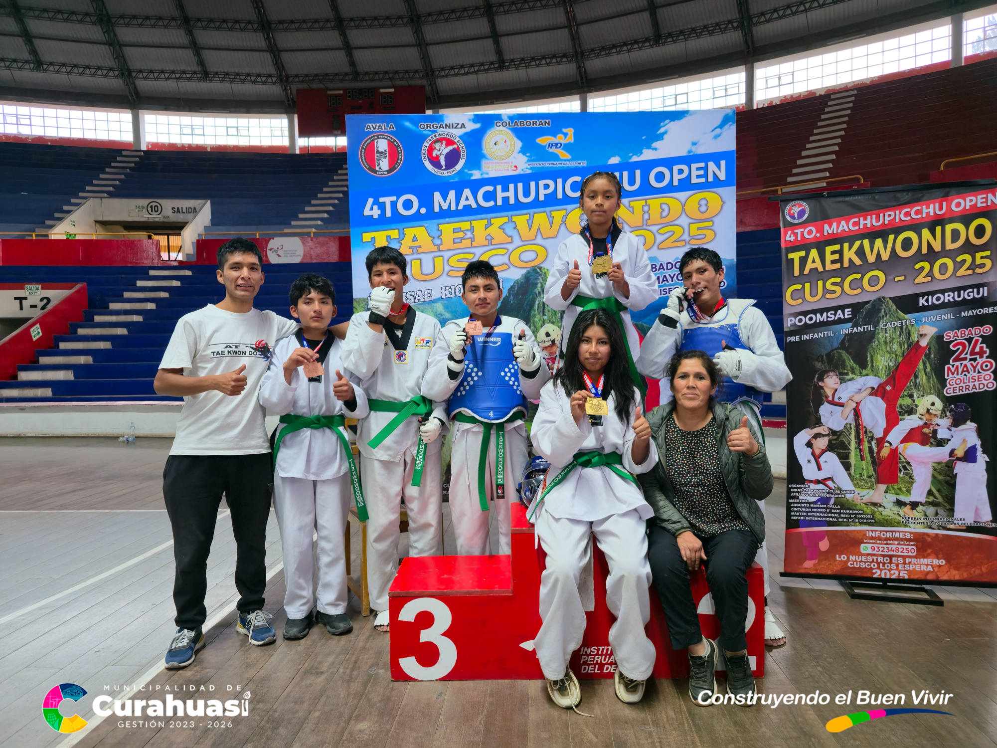 Escuela de Taekwondo de Curahuasi logra 15 medallas de oro en el 4to Machupicchu Open Cusco 2025