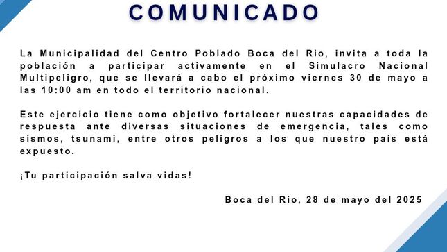 invitacion al simulacro multipeligro