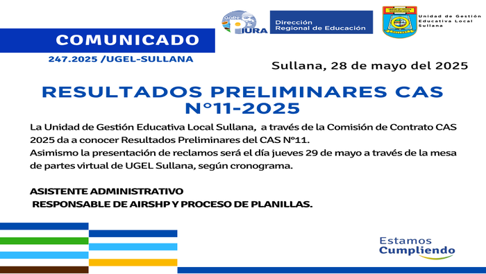 Comunicado N°247-2025