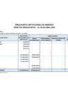 Vista preliminar de documento Presupuesto Institucional de Ingresos - Abril 2025