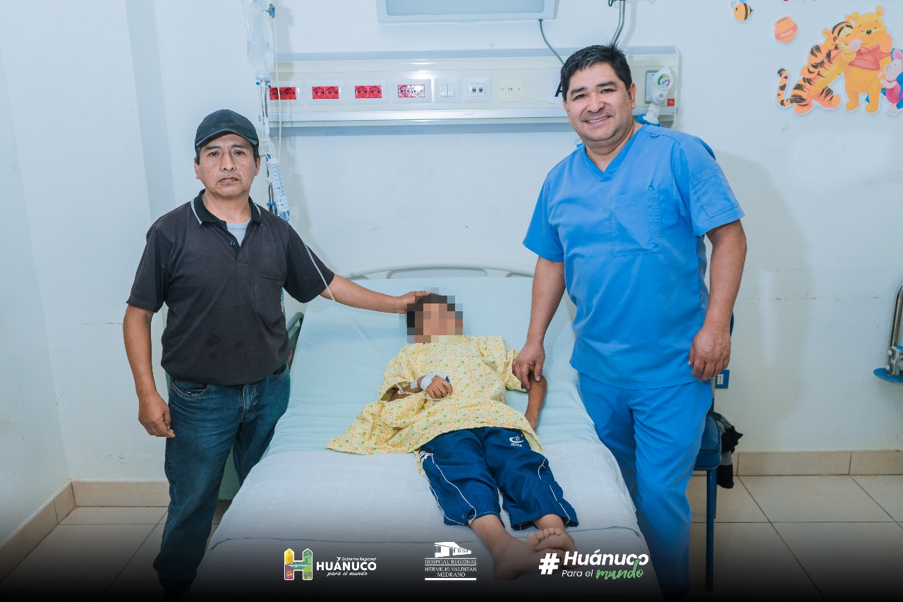 foto posterior a la cirugía de extracción de tumor, en hospitalización