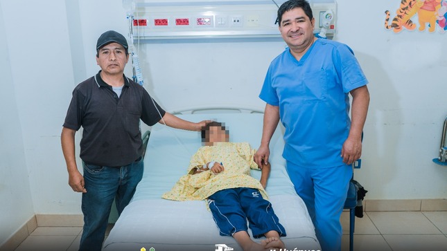 foto posterior a la cirugía de extracción de tumor, en hospitalización