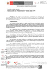 Vista preliminar de documento Resolución 052-2025-P/IPD - Aceptación de renuncia al puesto de Asesor II de la Presidencia