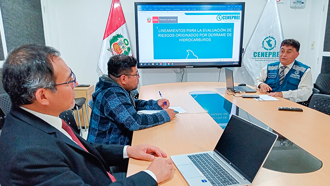 CENEPRED y MINEM se reúnen para contribuir con la elaboración de los lineamientos para EVAR originados por derrame de hidrocarburos