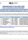 Vista preliminar de documento COMUNICADO 0012-2025-CEED - CONVOCATORIA ENCARGATURA POR VACACIONES DE PERSONAL DIRECTIVO MES DE JUNIO