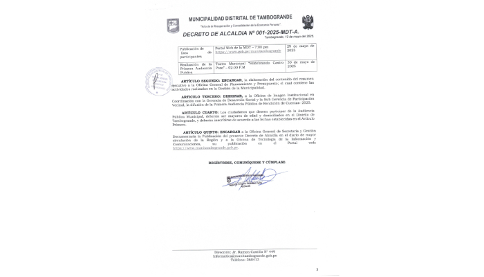 Primera Audiencia Pública 2025