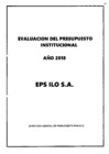 Vista preliminar de documento Evaluación del presupuesto institucional 2018 - II semestre