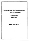 Vista preliminar de documento Evaluación del presupuesto institucional 2019 - I semestre