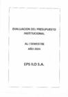 Vista preliminar de documento Evaluación del presupuesto institucional 2024 - I semestre