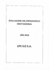 Vista preliminar de documento Evaluación del presupuesto institucional 2024 - II semestre