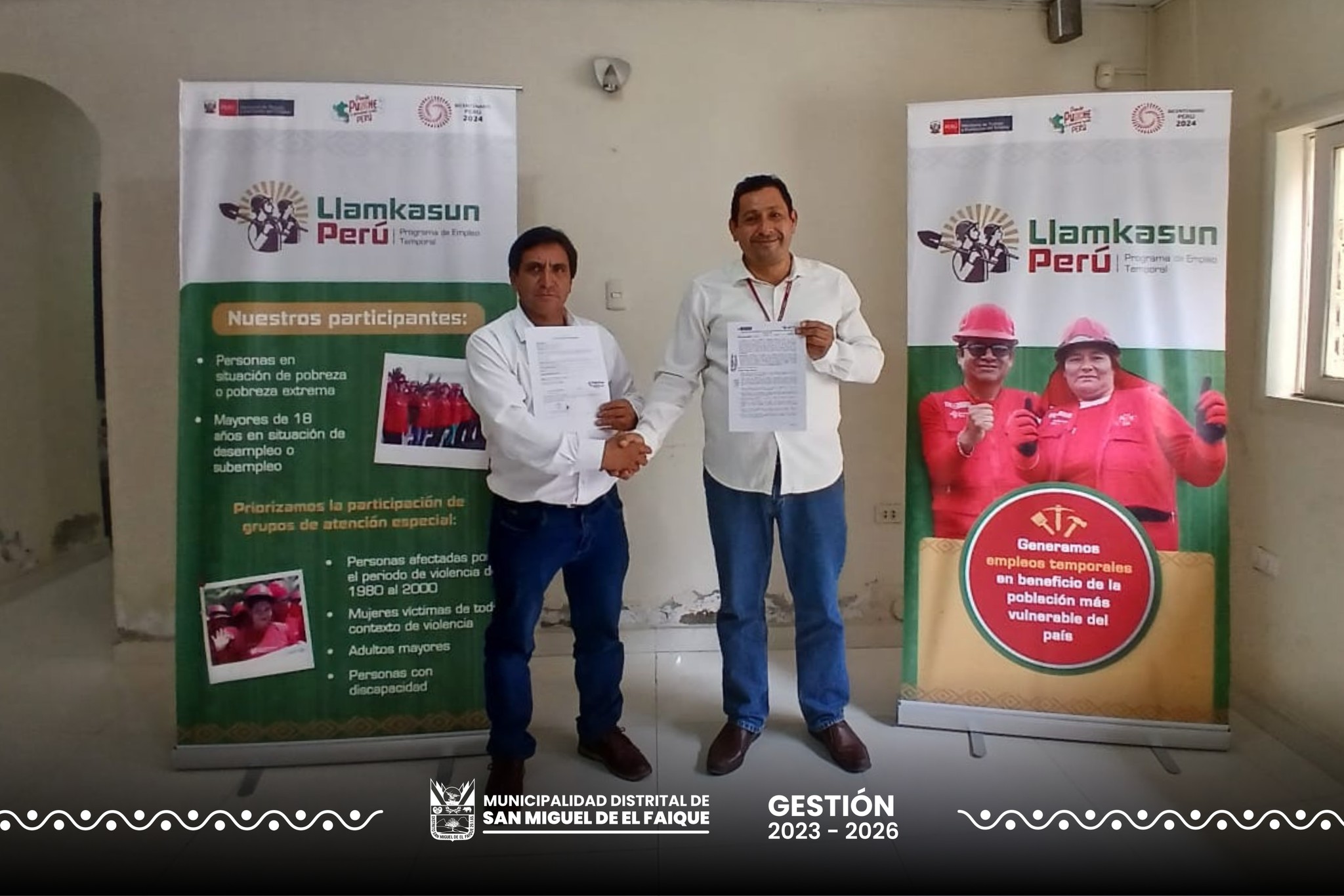 Firma convenio con Llamkasun.